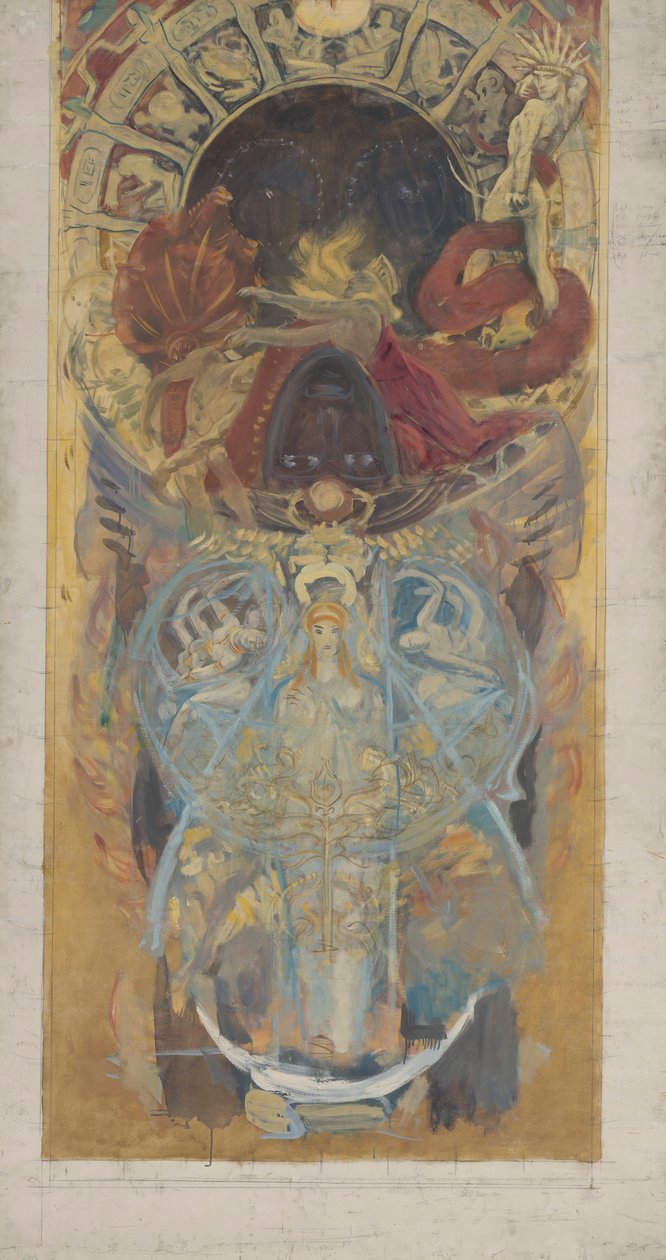 波士顿公共图书馆壁画研究：拱门设计 作者 约翰·辛格·萨金特