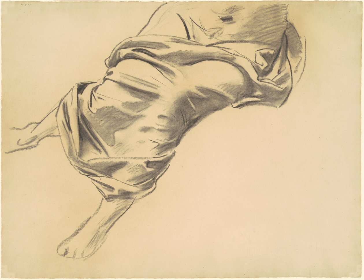 悬垂的人物研究，1920-1925。 作者 约翰·辛格·萨金特