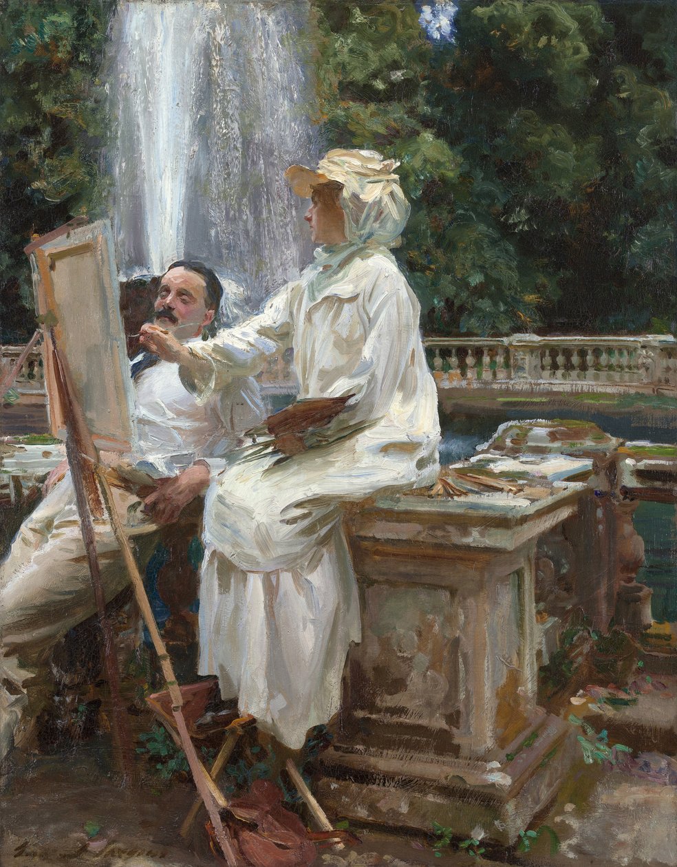 The Fountain, Villa Torlonia, Frascati, Italy 作者 约翰·辛格·萨金特