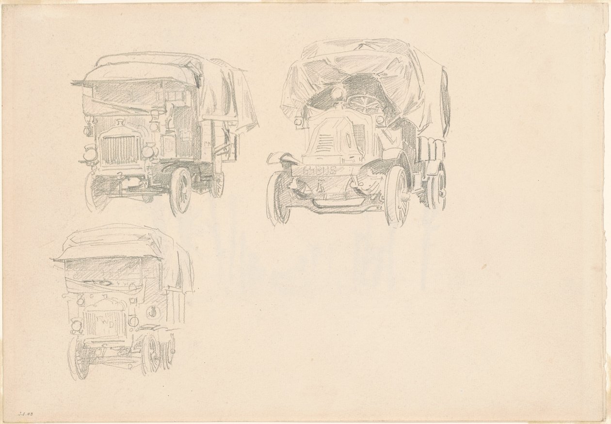 卡车[直印]，1918年。 作者 约翰·辛格·萨金特