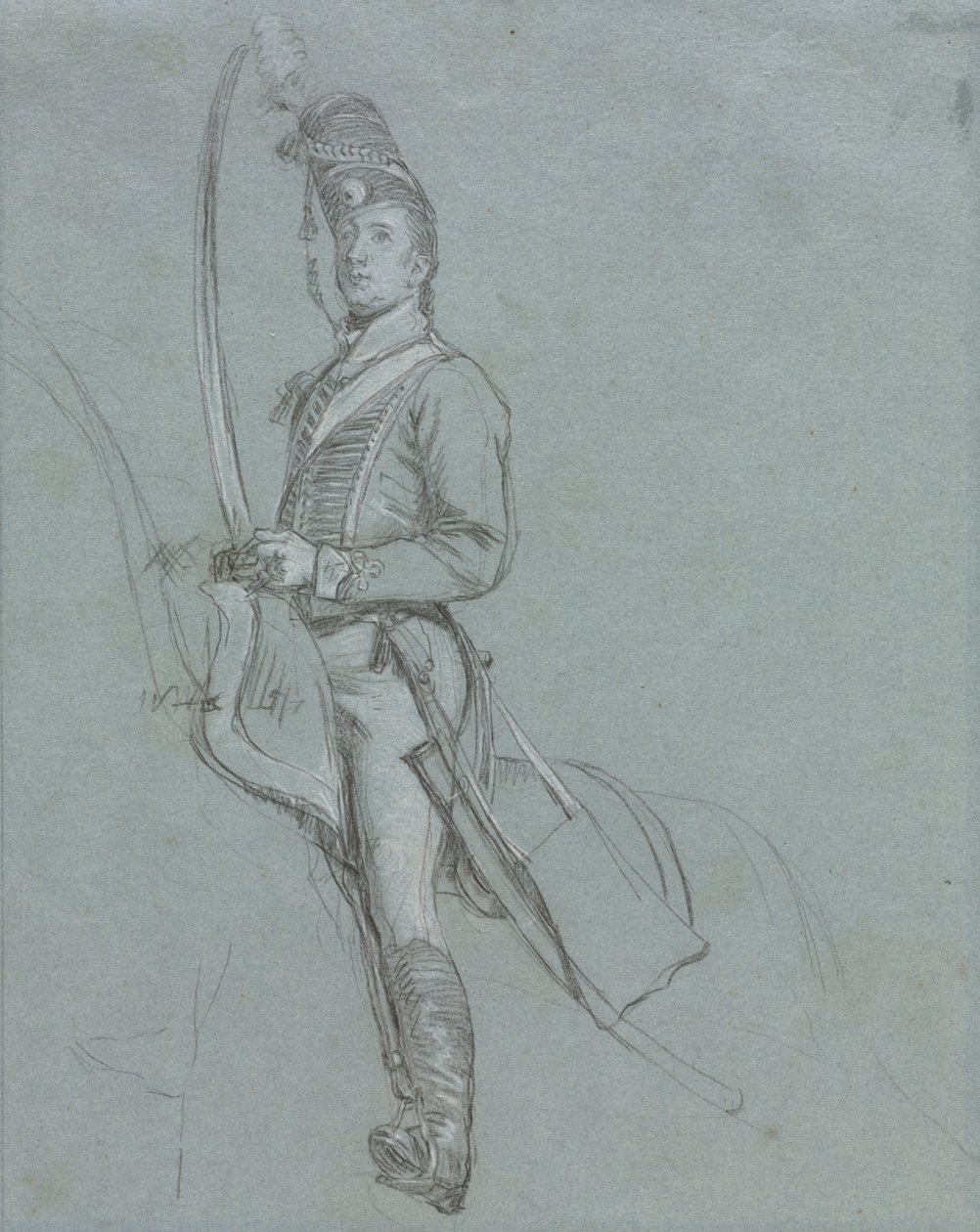 骑马轻骑兵军官，1812年。 作者 约翰·辛格尔顿·科普利