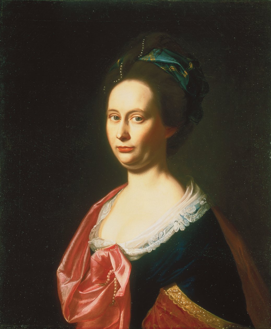 Jabez Bowen夫人（Sara Brown）的肖像，c.1771-74 作者 约翰·辛格尔顿·科普利