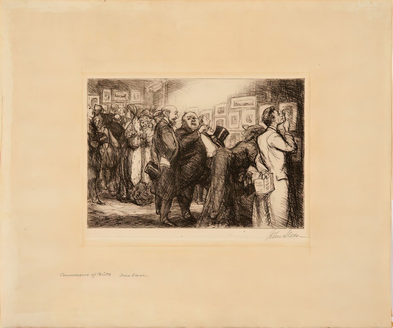 Connoisseur Of Prints, 1905年。 作者 约翰·弗伦奇·斯隆