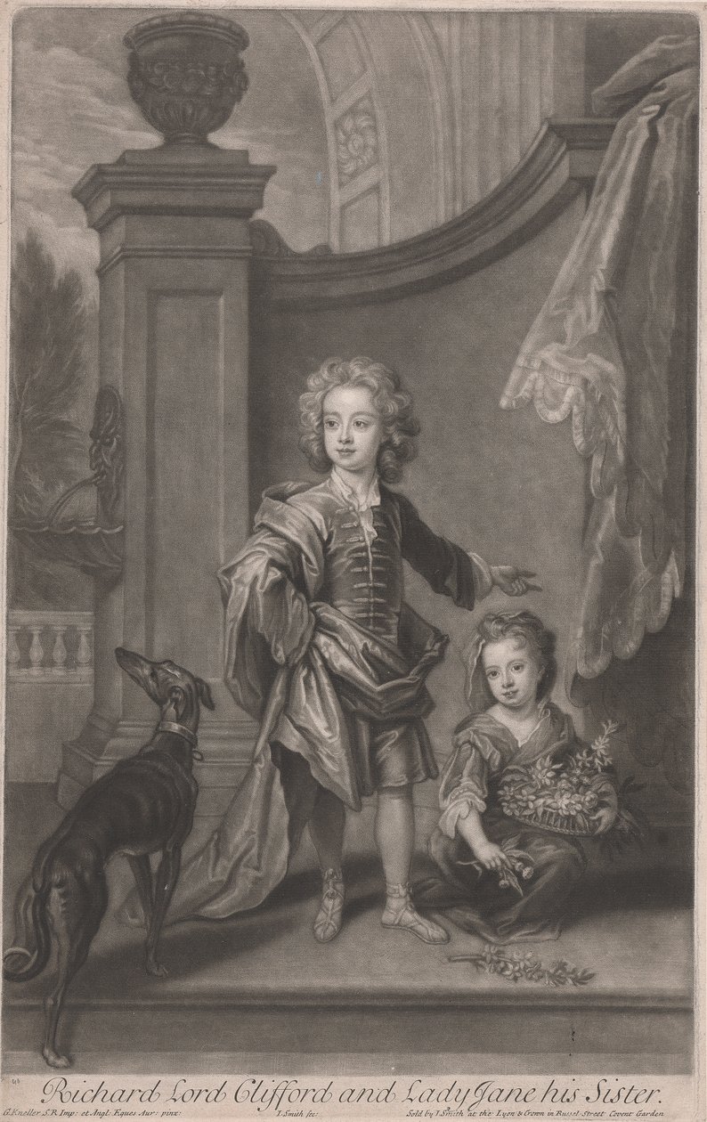克利福德勋爵理查德（1695-1753 年）和他的妹妹简-博伊尔女士（卒于 1780 年） 作者 约翰·史密斯
