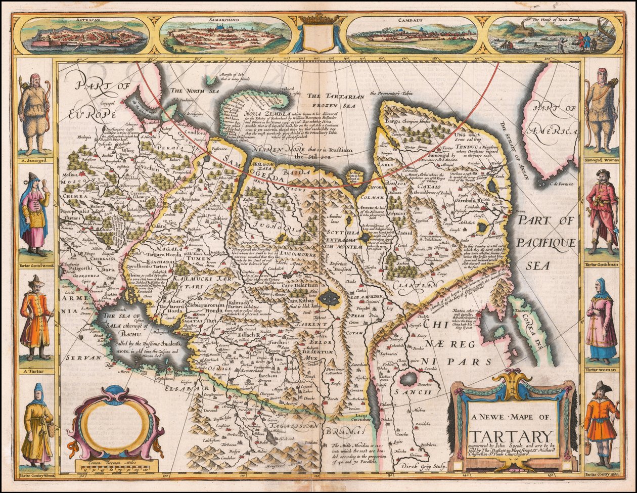 1626 年约翰-斯比德绘制的鞑靼地图 作者 约翰·斯皮德