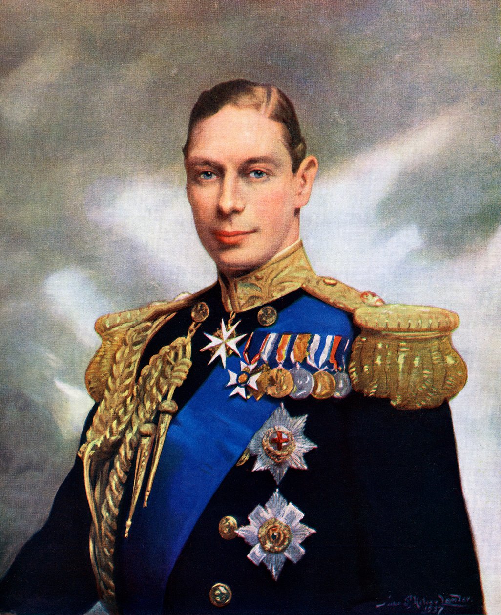 1937年国王乔治六世的加冕画像 作者 约翰·圣赫利尔·兰德
