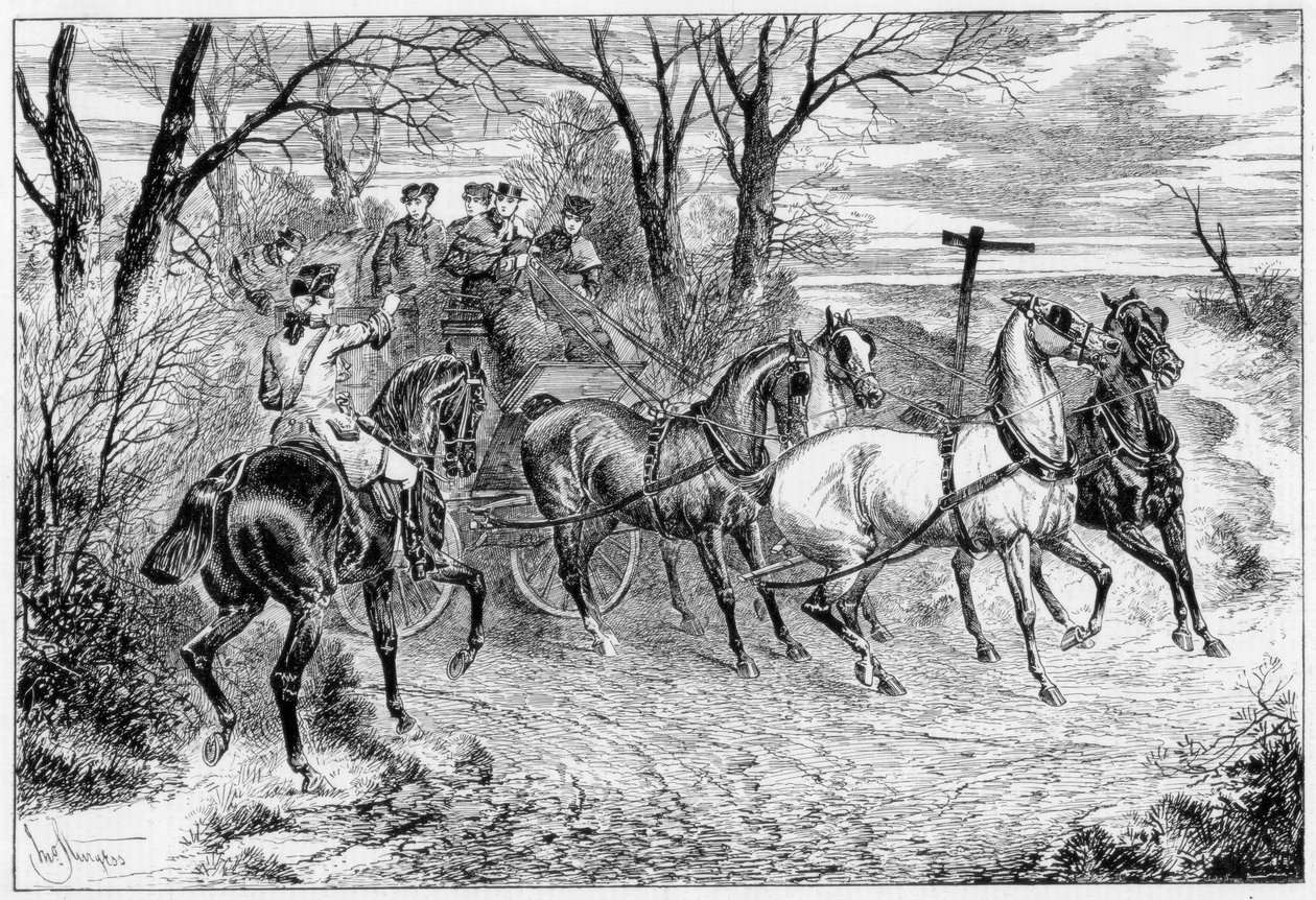 1881年，《公路骑士》。 作者 约翰·斯特吉斯
