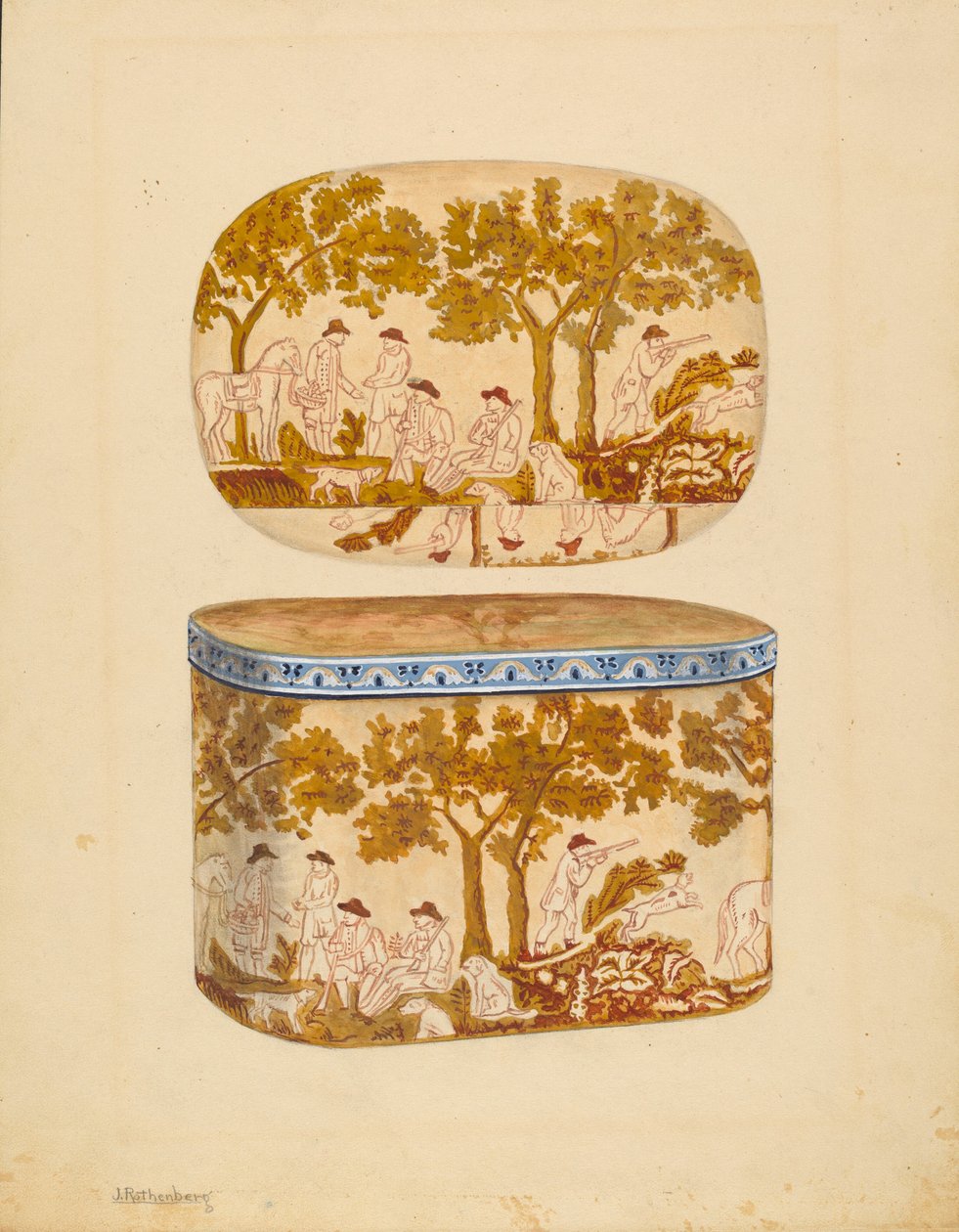 带子箱，约1937年。 作者 约翰·塔伦蒂诺