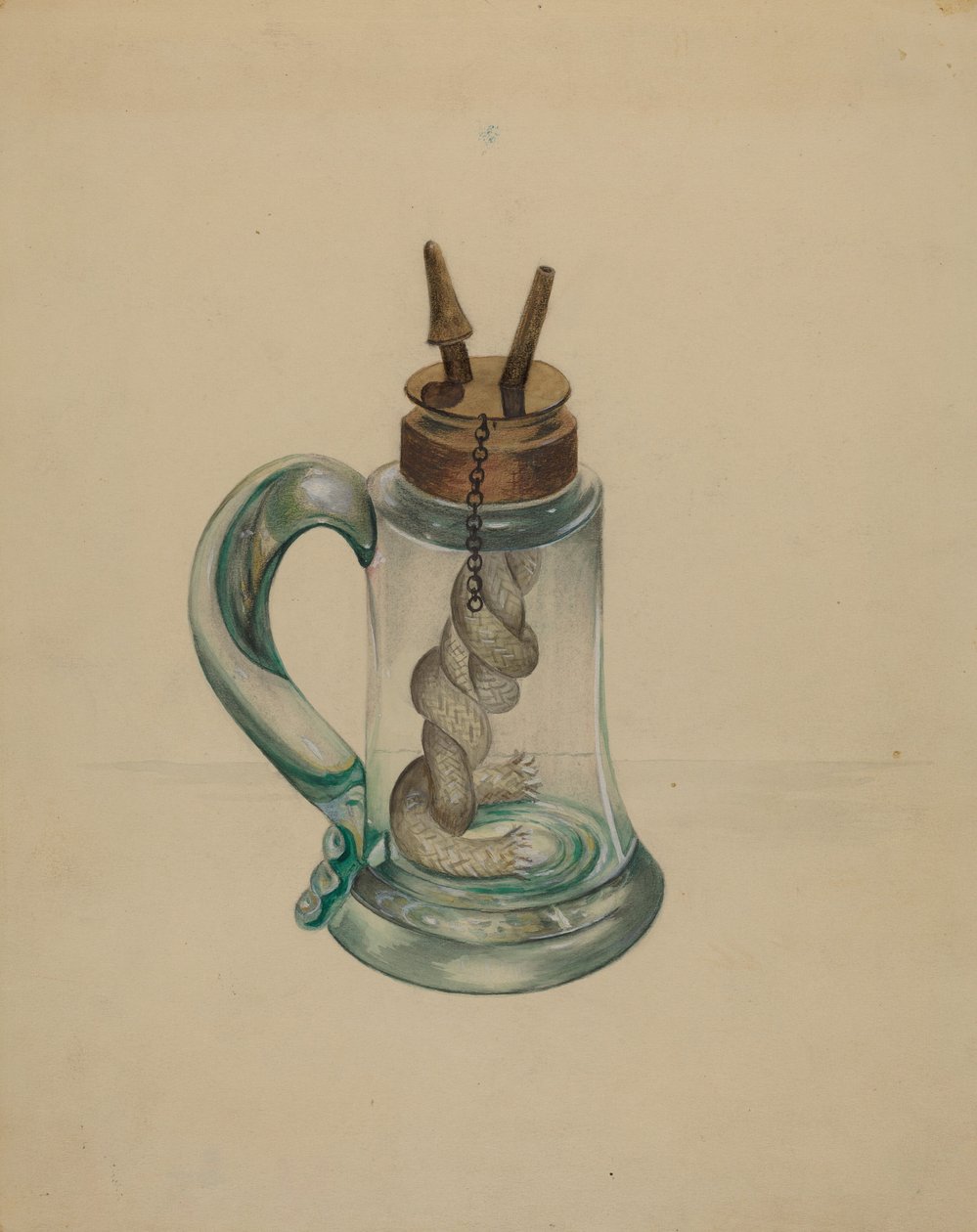 Camphene Lamp, 19351942. 作者 约翰·塔伦蒂诺