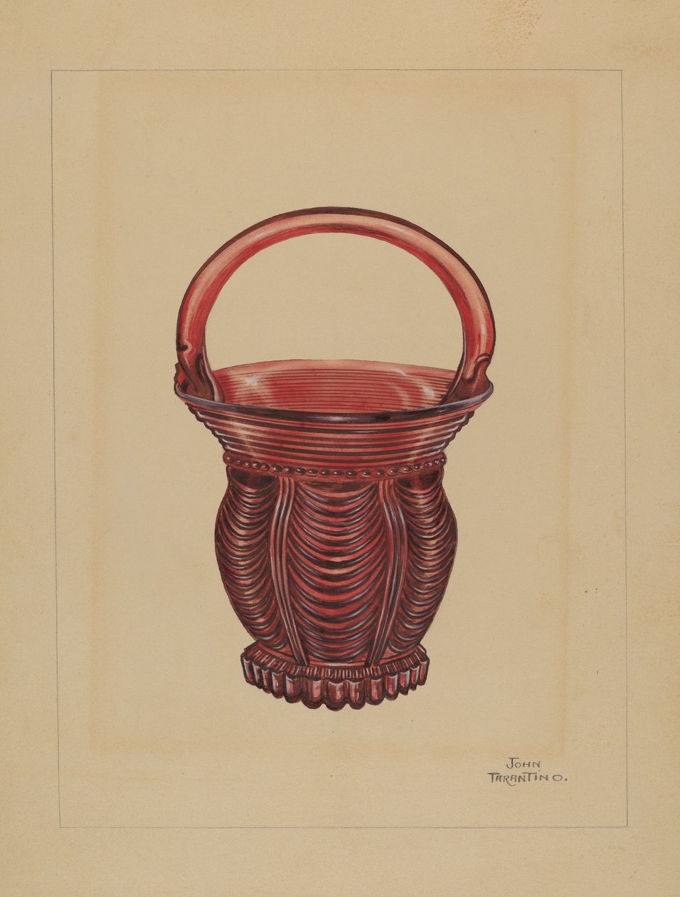 观赏性小篮子，约1936年。 作者 约翰·塔伦蒂诺