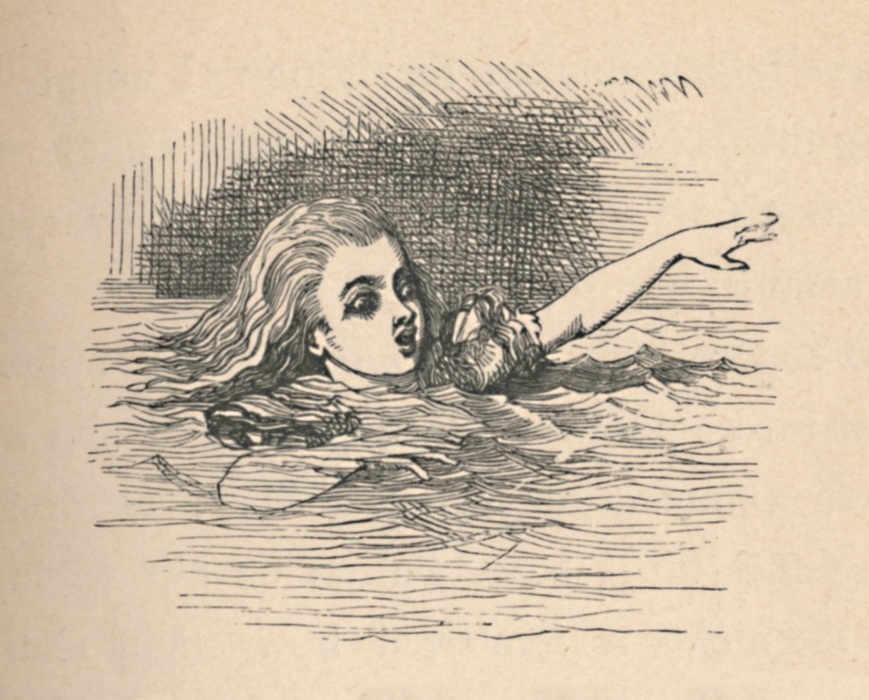 爱丽丝眼泪汪汪，1889年 作者 约翰·坦尼尔