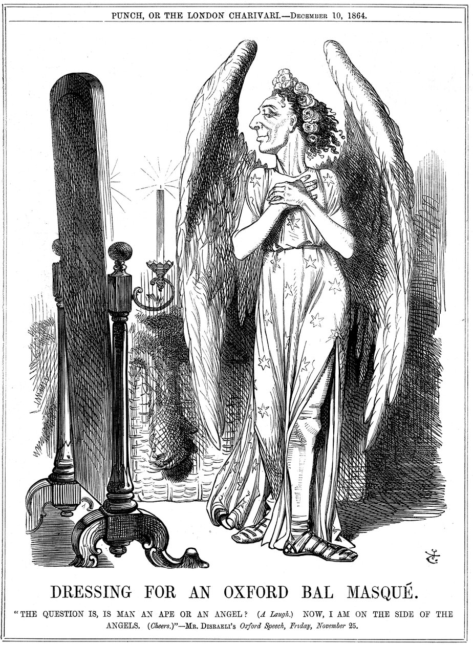 本杰明·迪斯雷利（Benjamin Disraeli），英国保守党，《拳》动画片，1864年 作者 约翰·坦尼尔