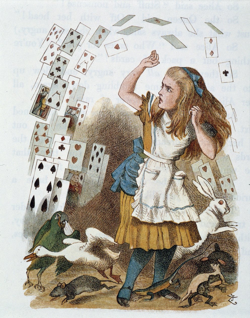 Playing cards - in “The nursery “” Alice in Wonderland”” by Lewis Carroll, illustration by John Tenniel (1820-1914) 作者 约翰·坦尼尔