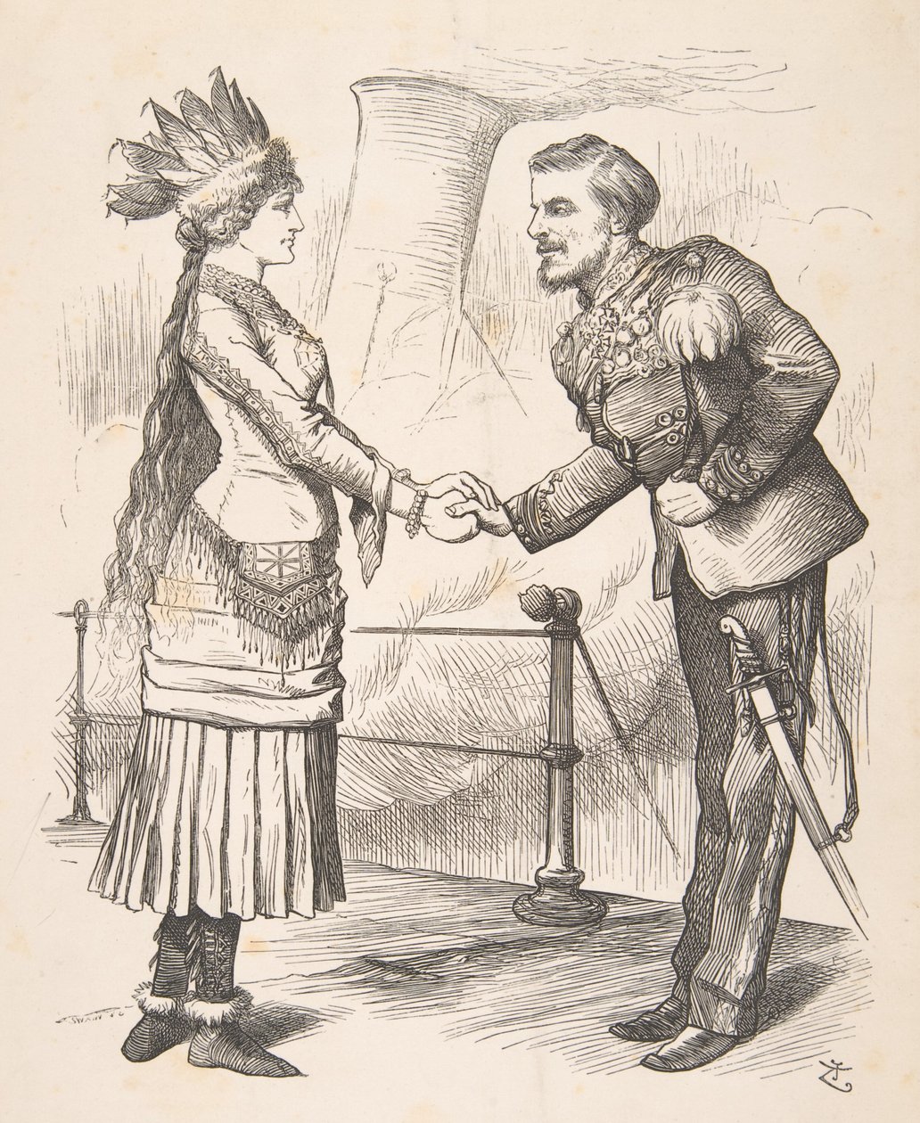 最好的朋友必须要分开 冲床，1878年9月28日，1878年。 作者 约翰·坦尼尔