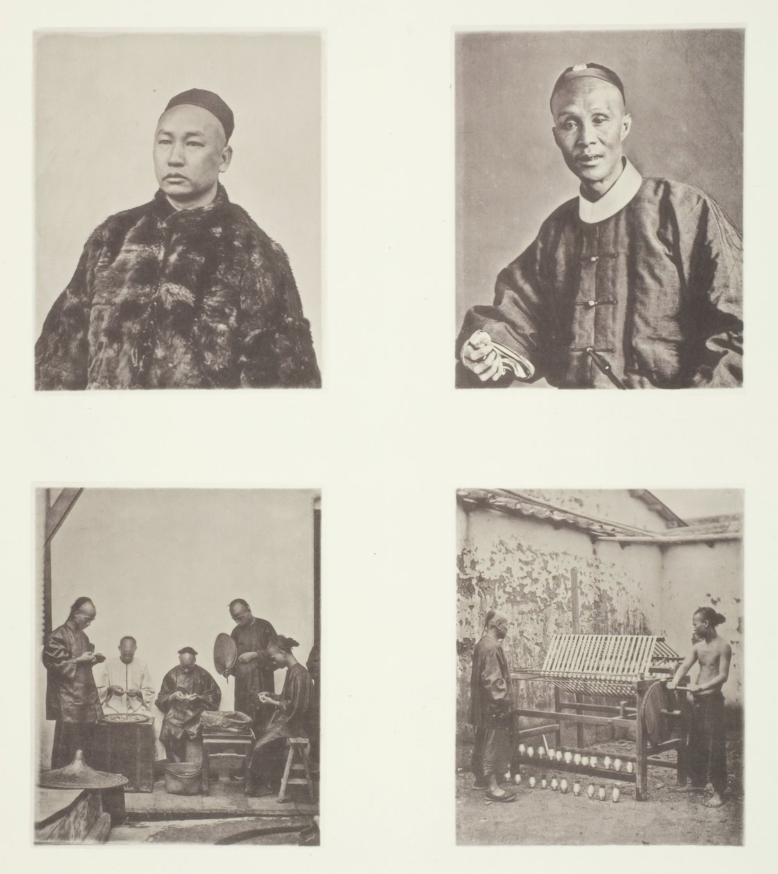 一个广东绅士，一个广东绅士，Schroffing美元，Reeling丝绸，约1868年。 作者 约翰汤姆森