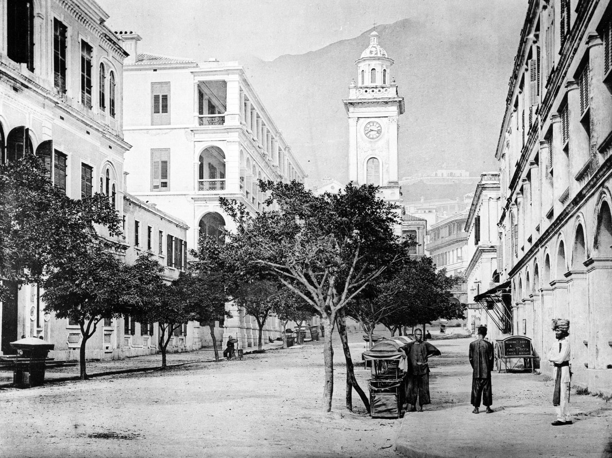 香港毕打街钟楼，c.1868-71 作者 约翰汤姆森