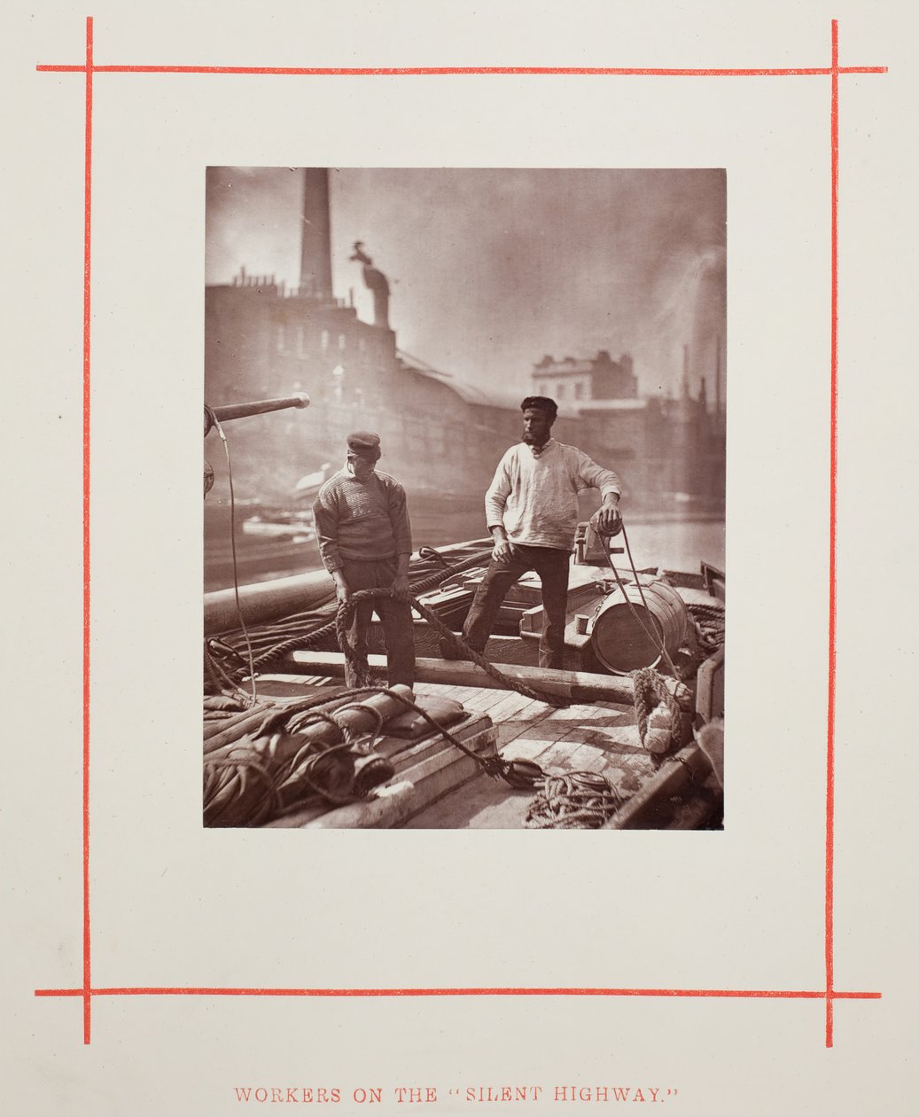 沉默的公路上的工人，1877年。 作者 约翰汤姆森