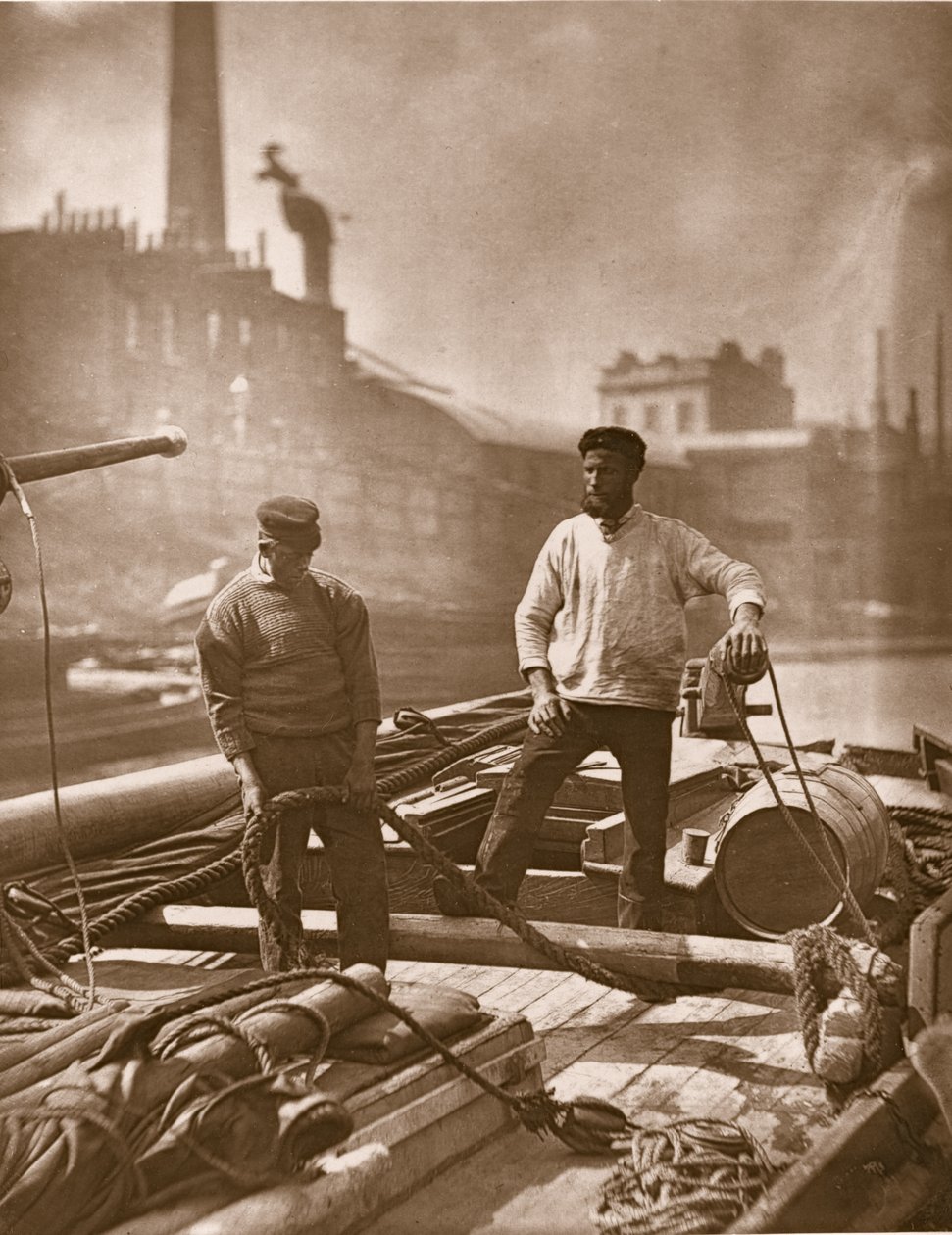 “沉默的高速公路”上的工人，来自“伦敦的街头生活”，1877-78（woodburytype） 作者 约翰汤姆森