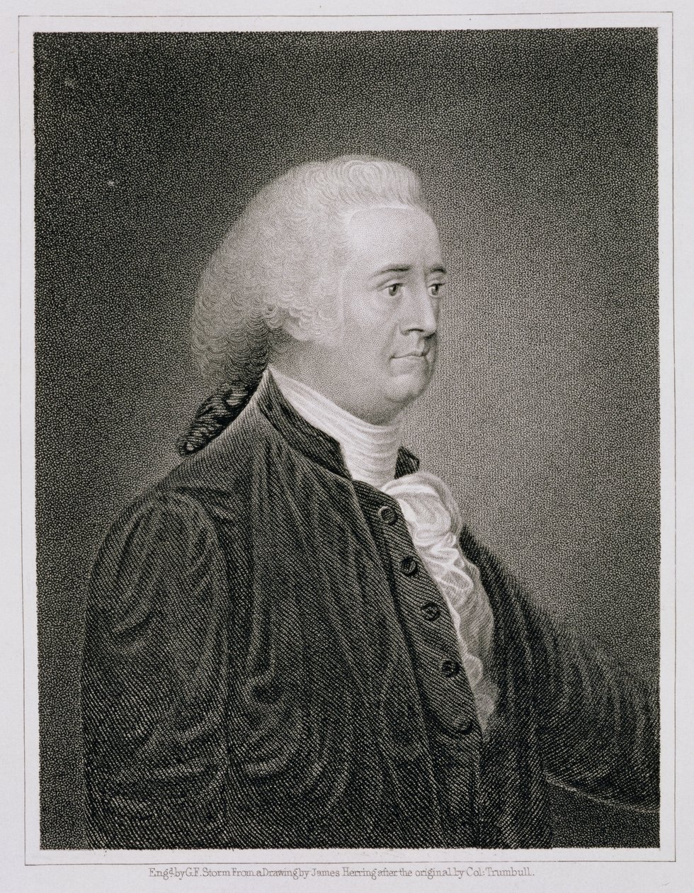 约翰·拉特利奇（John Rutledge，1739-1800），由詹姆斯·赫林（James Herring）绘制的原作（1794-1867），由GF Storm（fl.c.1834）刻。 作者 约翰·特伦布尔