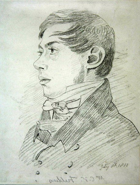 Anthony Vandyck Copley Fielding（1787-1855），1810年（石墨在编织纸上） 作者 约翰·瓦利