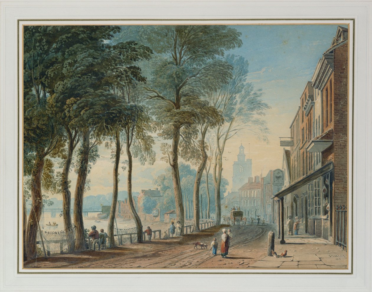 切尔西Cheyne Walk，1816年 作者 约翰·瓦利