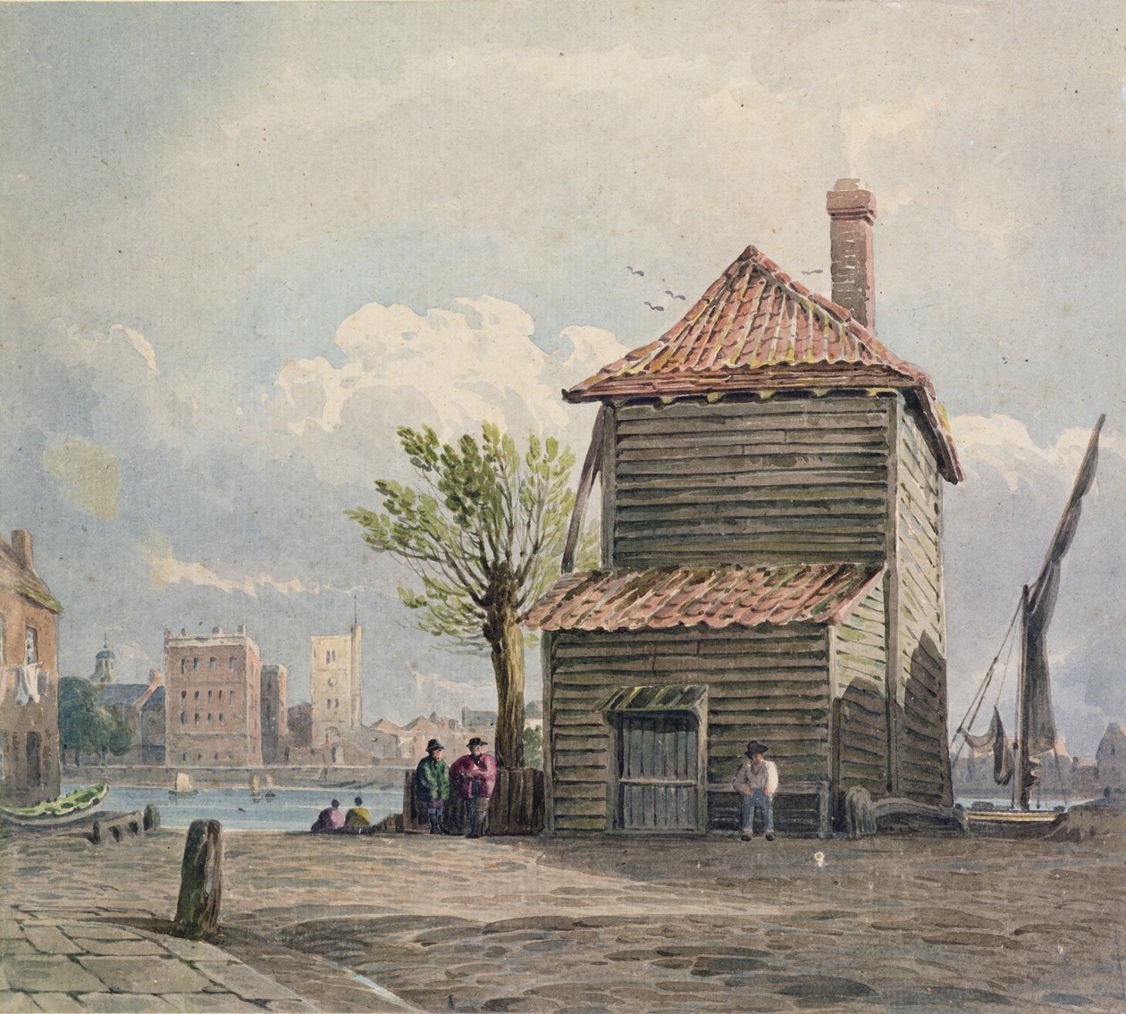 The Mill Ferry，Millbank 作者 约翰·瓦利