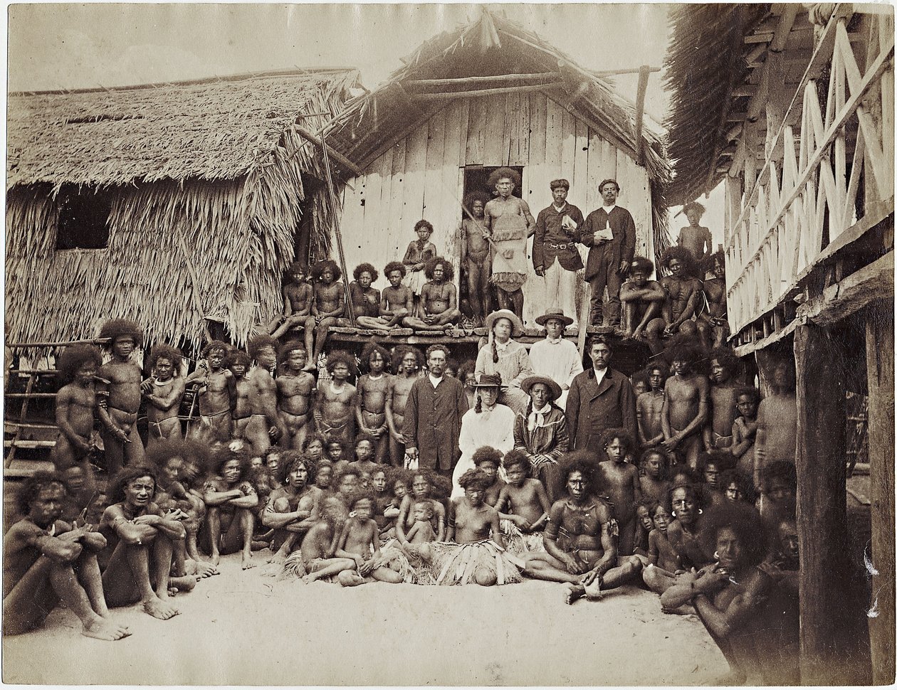 Mission House Parimata，Aroma，New Guinea，1885（albumen print） 作者 约翰·林特
