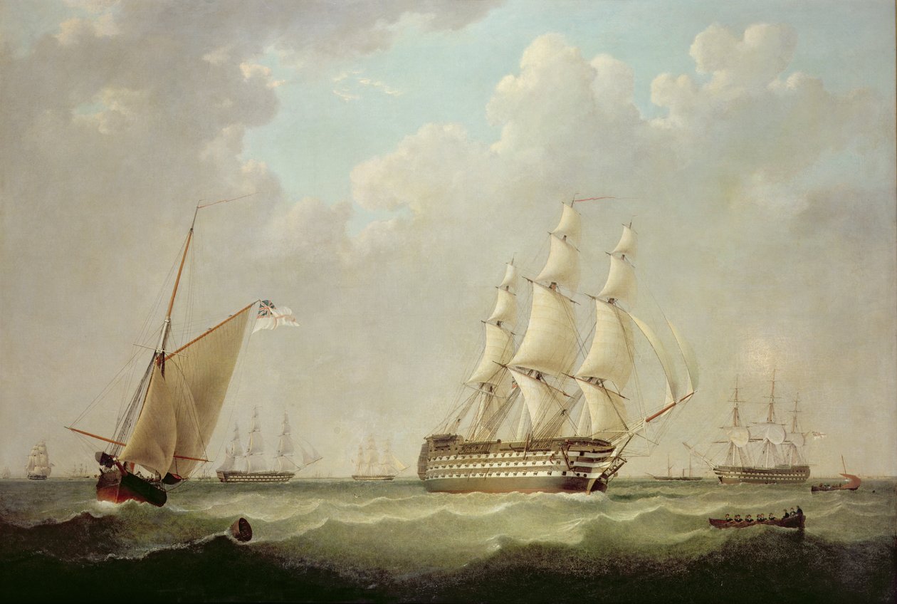 HMS Britannia，1847（op） 作者 赫尔的约翰·沃德