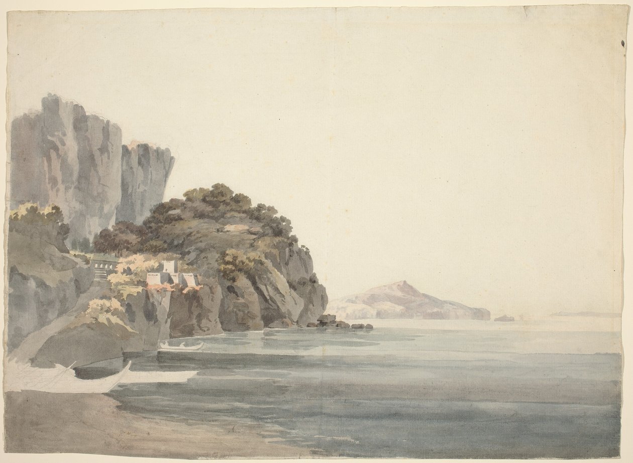 意大利海岸的风景 作者 约翰·沃里克·史密斯