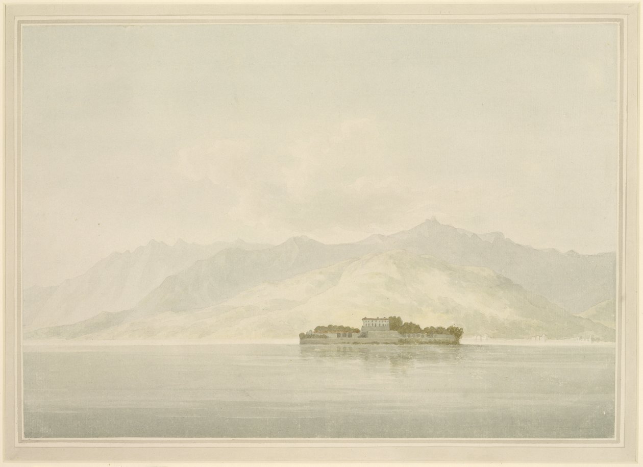 Isola Madre，Lago Maggiore，c.1781（在纸上的石墨上） 作者 约翰·沃威克·史密斯