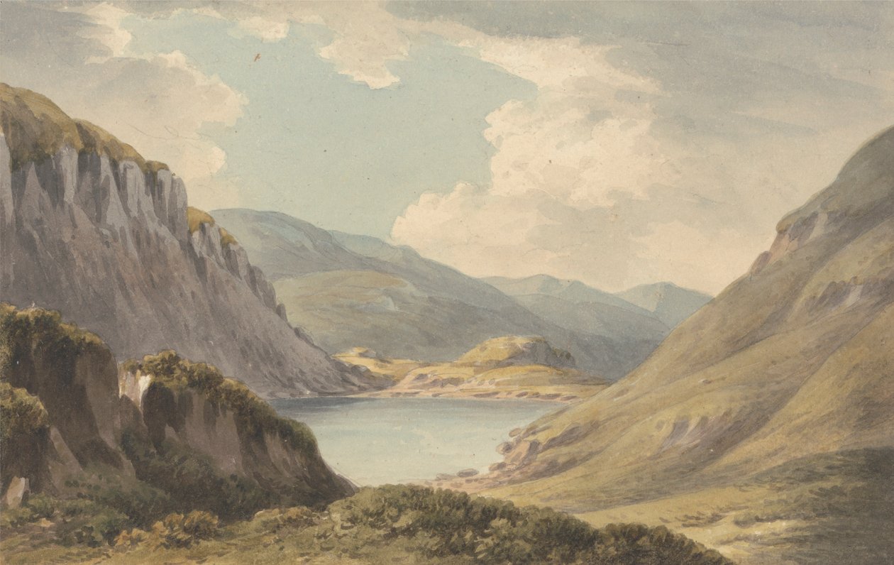 Llyn Geirionedd 距离 Trefriew 不远，位于卡那封郡康威河畔 作者 约翰·沃威克·史密斯