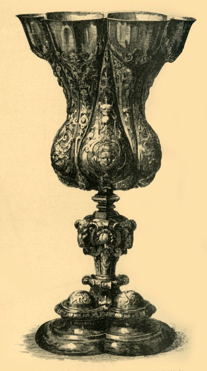 银杯，1580-1600，1881年。 作者 约翰·沃特金斯