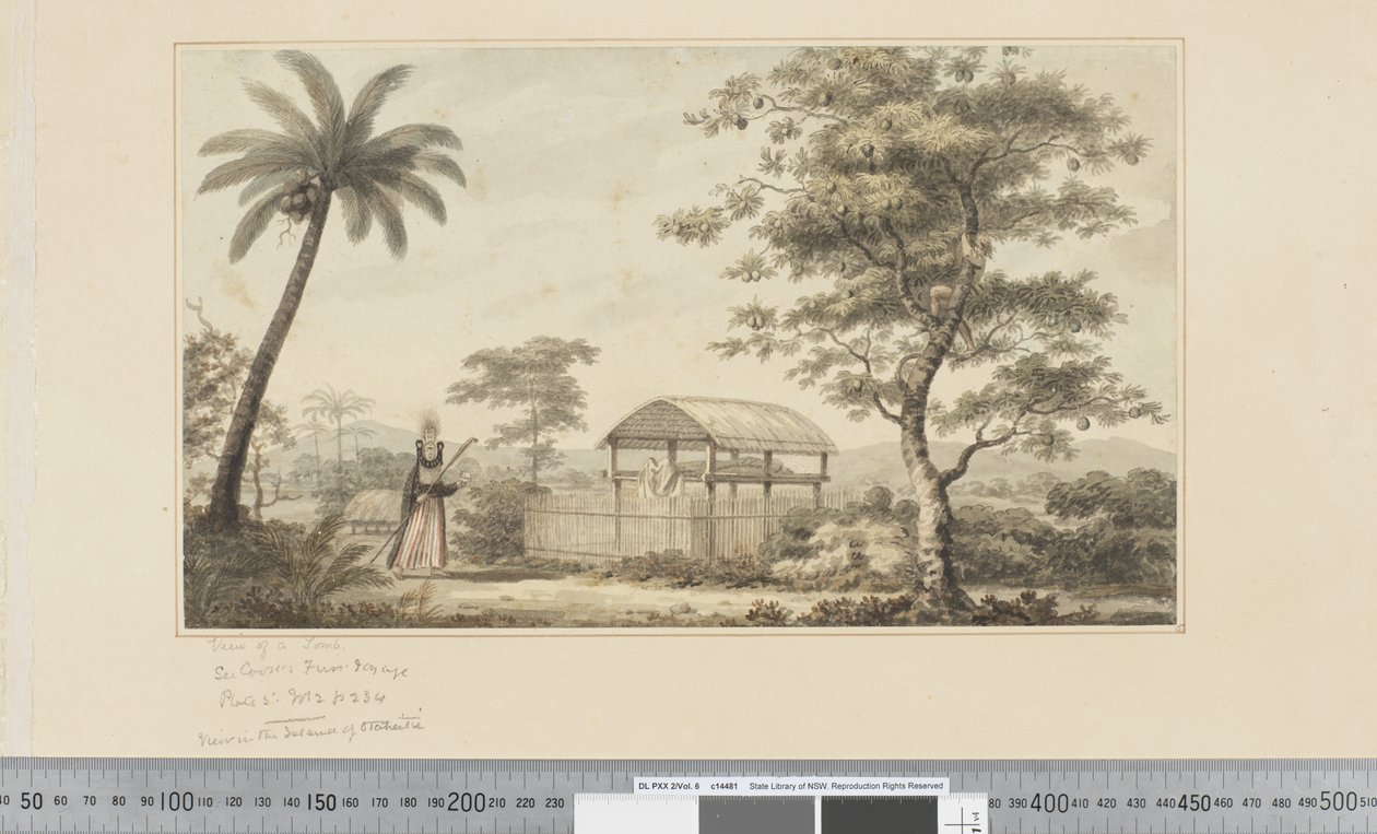 F.45 墓视图 c.1783-84（水彩） 作者 约翰·韦伯