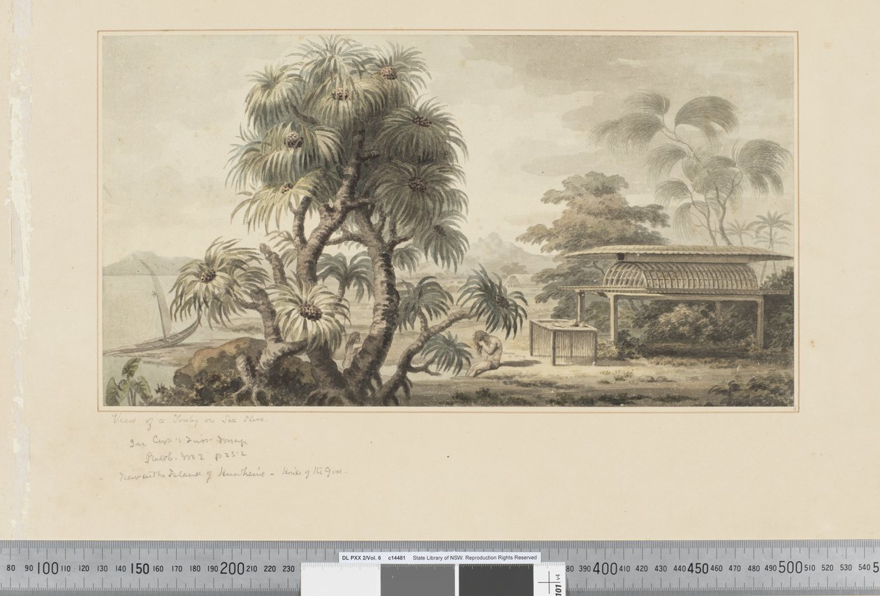 F.46 View of a Tomb on Sea Shore, c.1783-84 (watercolor) 作者 约翰·韦伯