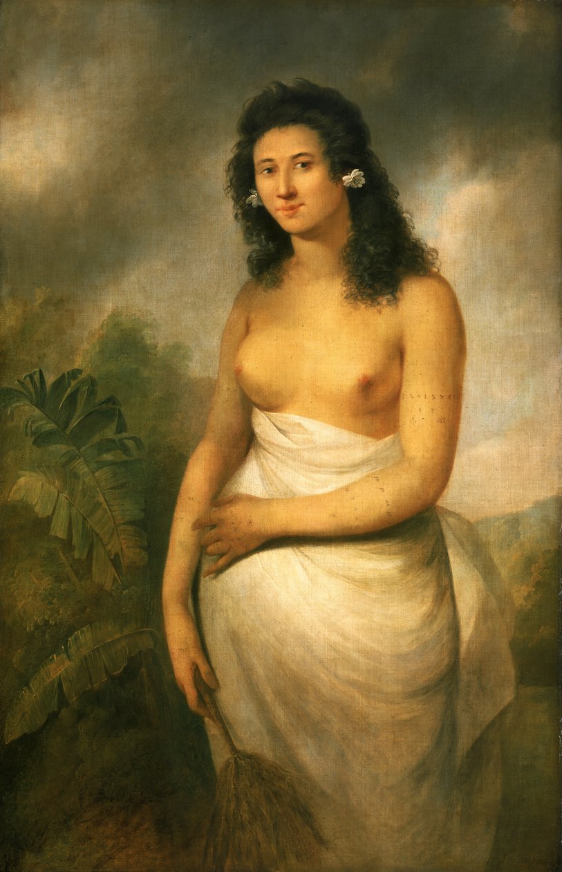 Poedua，奥里奥的女儿》（约 1758 年-1788 年），约 1784 年（布面油画） 作者 约翰·韦伯