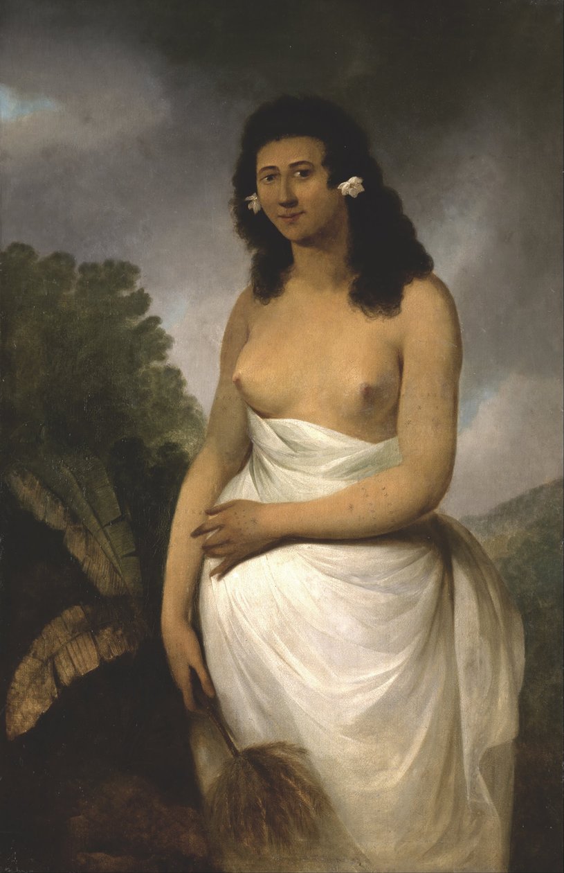 Poedooa肖像，奥雷亚（Orea）的女儿，乌莱蒂亚国王，社会群岛，ca。 1783年 作者 约翰·韦伯