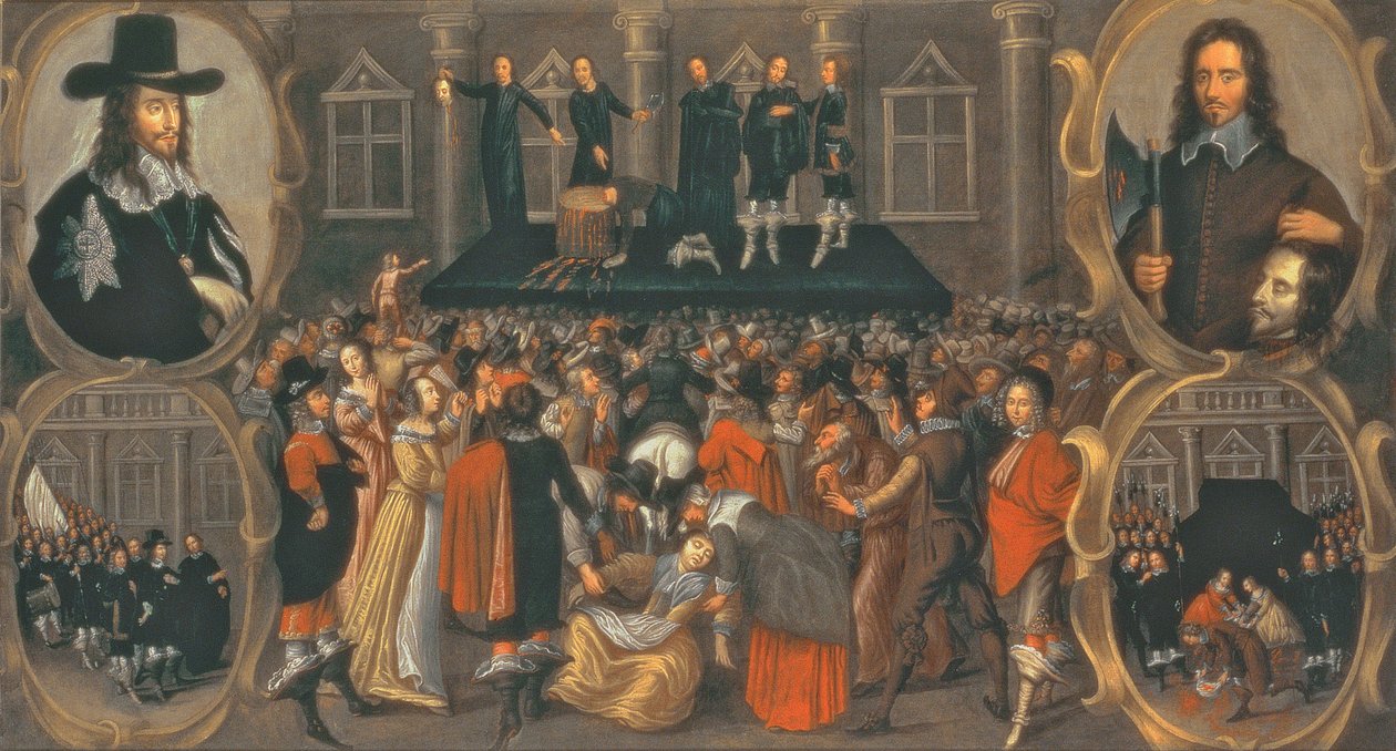 1649 年国王查理一世被处死的目击者形象（布面油画）（详见 617397） 作者 约翰·韦索普