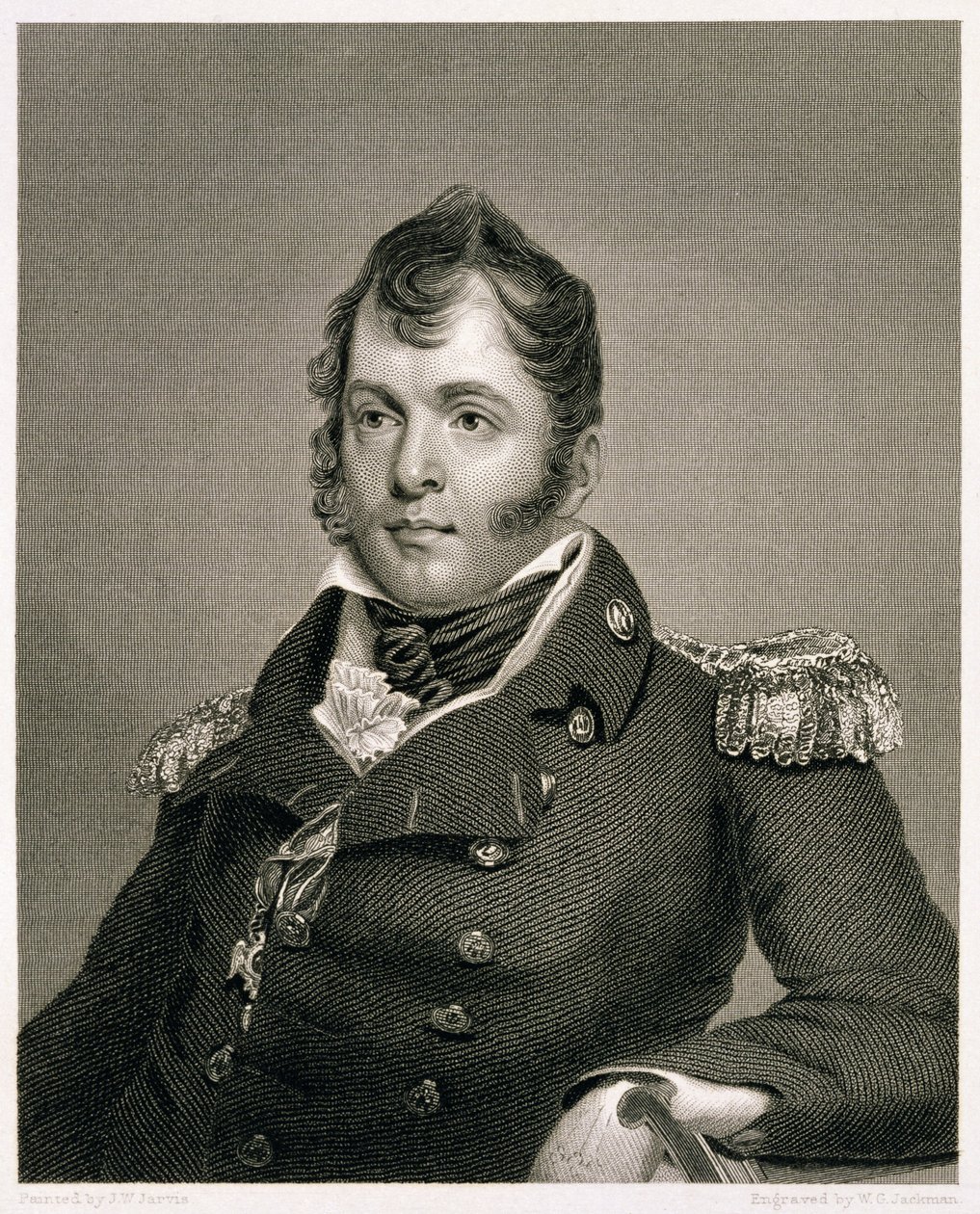 Commodore Oliver Hazard Perry（1785-1819），由William G. Jackman雕刻 作者 约翰·卫斯理·贾维斯