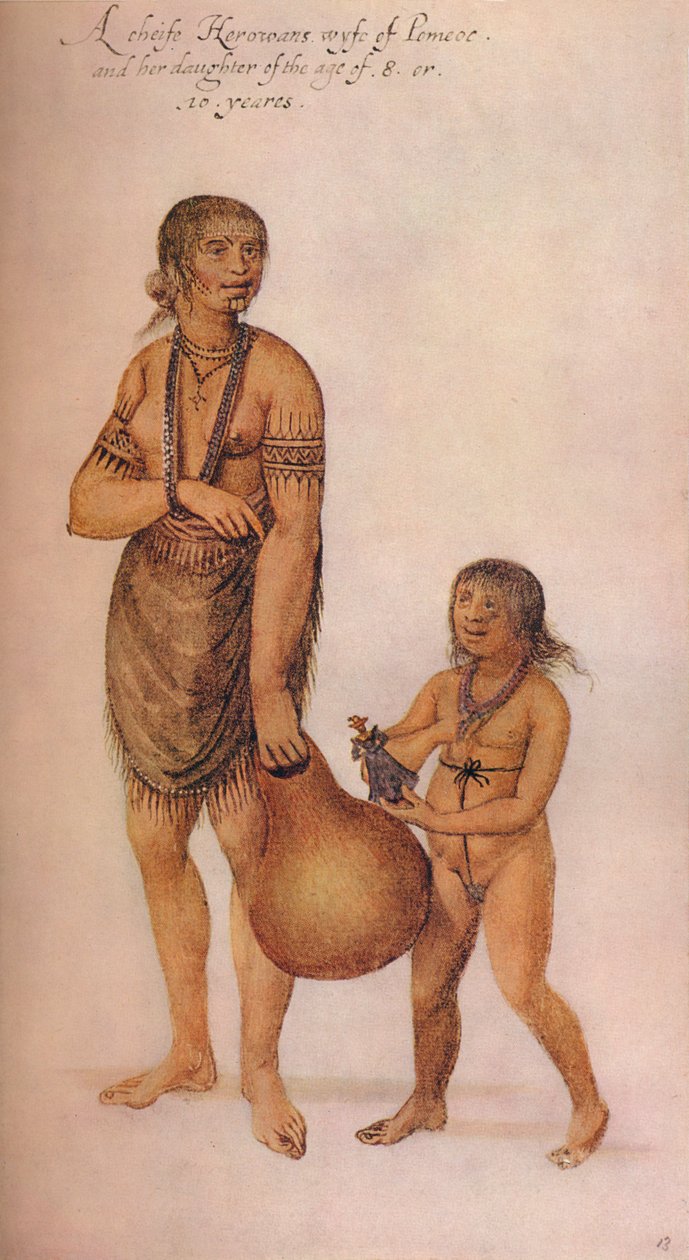 Cheife Herowans Wyfe，约1585年 作者 约翰怀特
