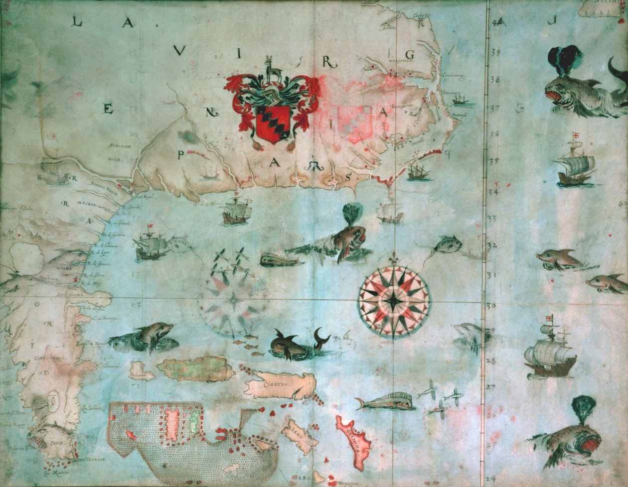 切萨皮克湾，佛罗里达，约 1585-1603 年 作者 约翰怀特