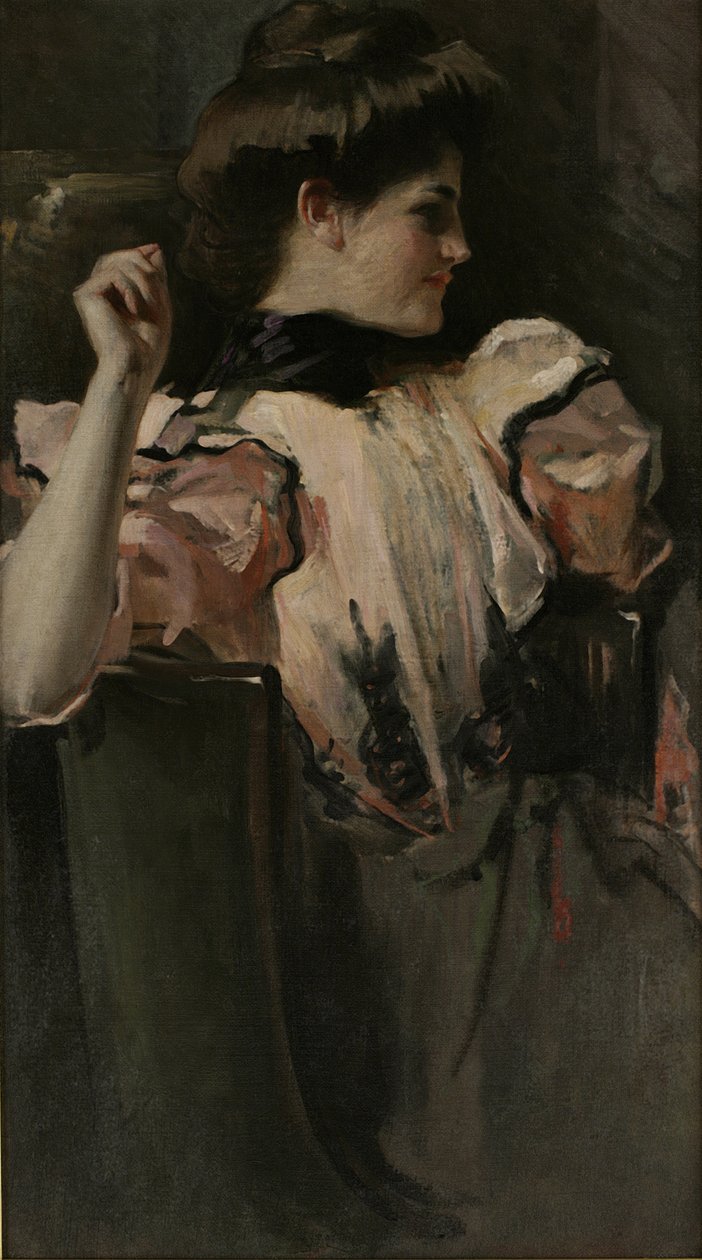 年轻女孩，c.1902 作者 约翰·怀特·亚历山大