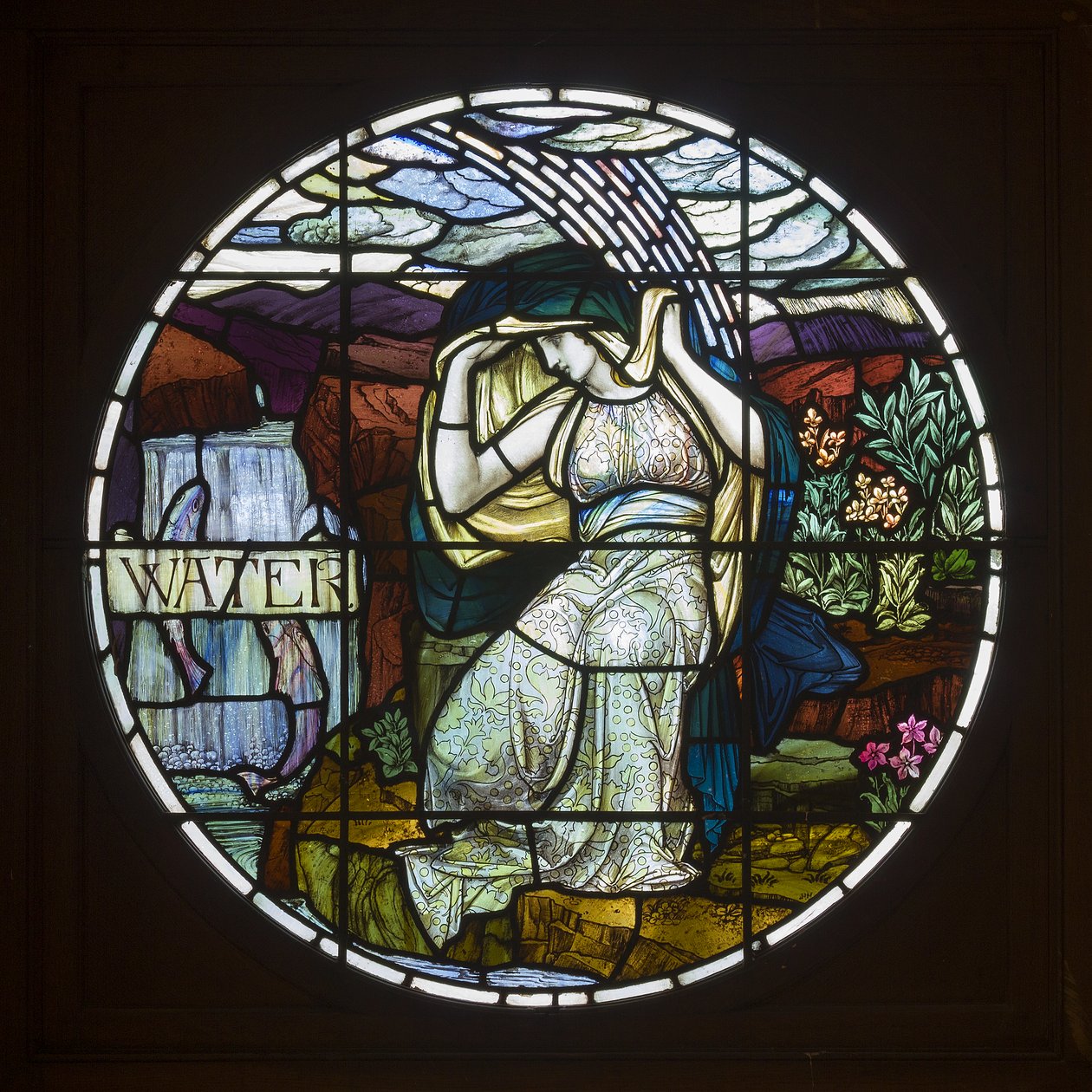 Biddulph Grange，James Powell＆Sons，John William Brown（1842-1928），Water，1903，Art Nouveau 作者 约翰·威廉·布朗