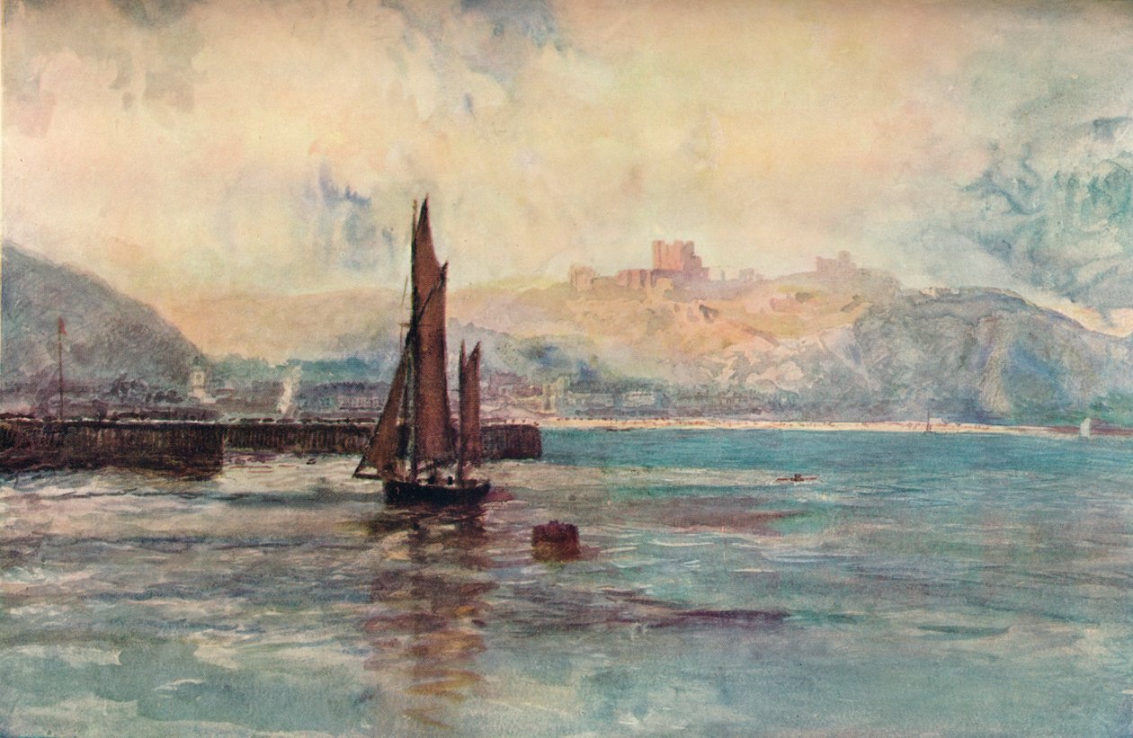多佛晚上，c1895 作者 约翰·威廉·巴克斯顿·奈特