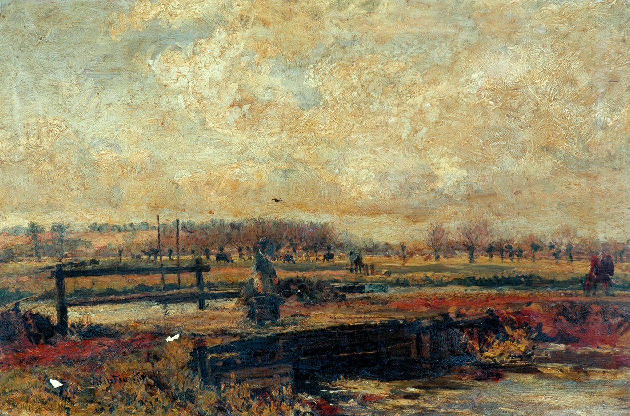 Rickmansworth的River Colne 作者 约翰·威廉·巴克斯顿·奈特