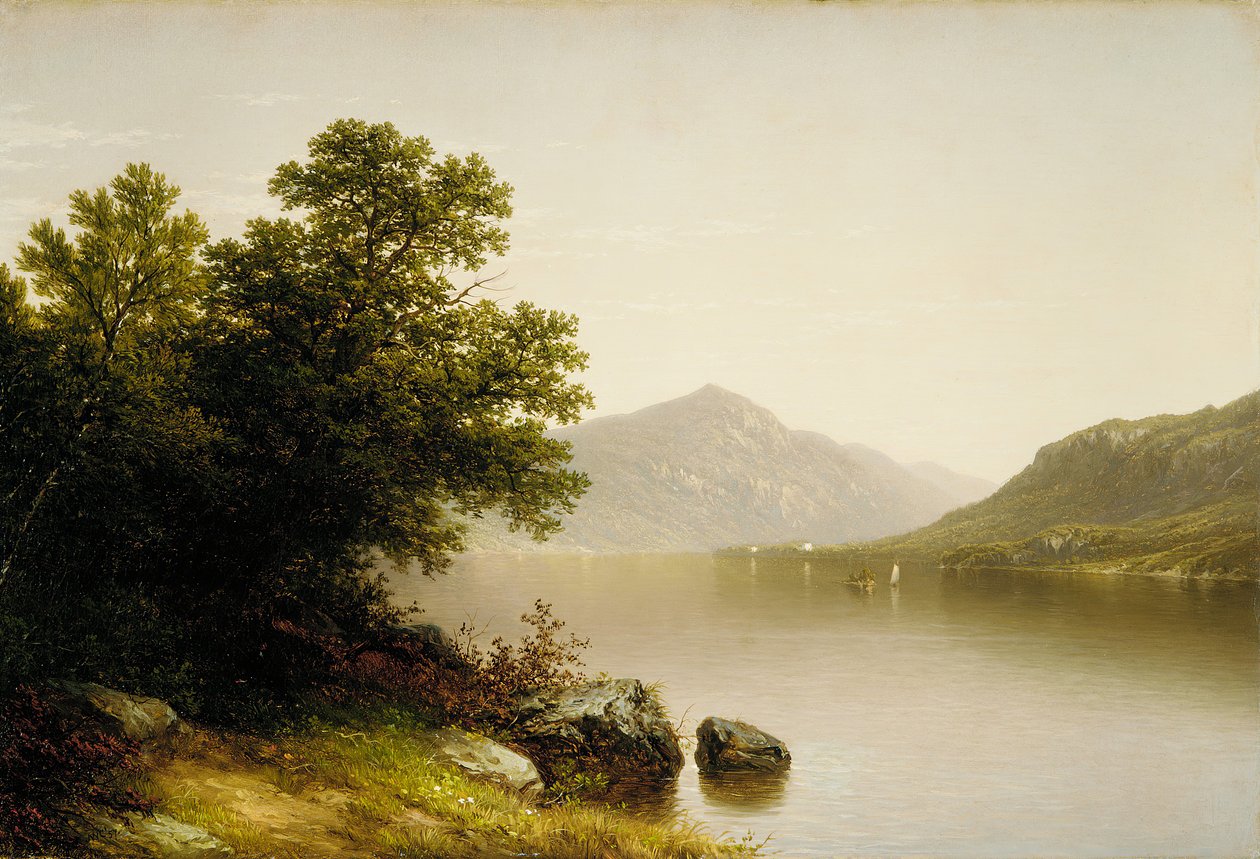 乔治湖，1857年。 作者 约翰·威廉·卡西雷尔