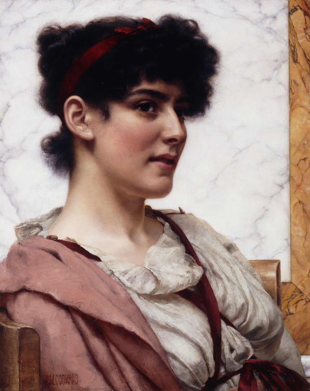 罗马美女，约1889年 作者 约翰·威廉·高沃德