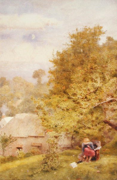 1914年在英国（纸上水彩画） 作者 约翰·威廉·诺斯
