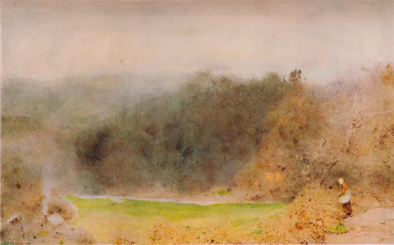 The Gamekeepers Cottage，萨默塞特，1904年 作者 约翰·威廉·诺斯
