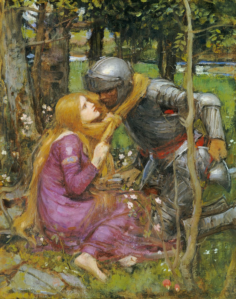 对“ La Belle Dame sans Merci”的研究，c.1893年 作者 约翰·威廉姆·沃特豪斯