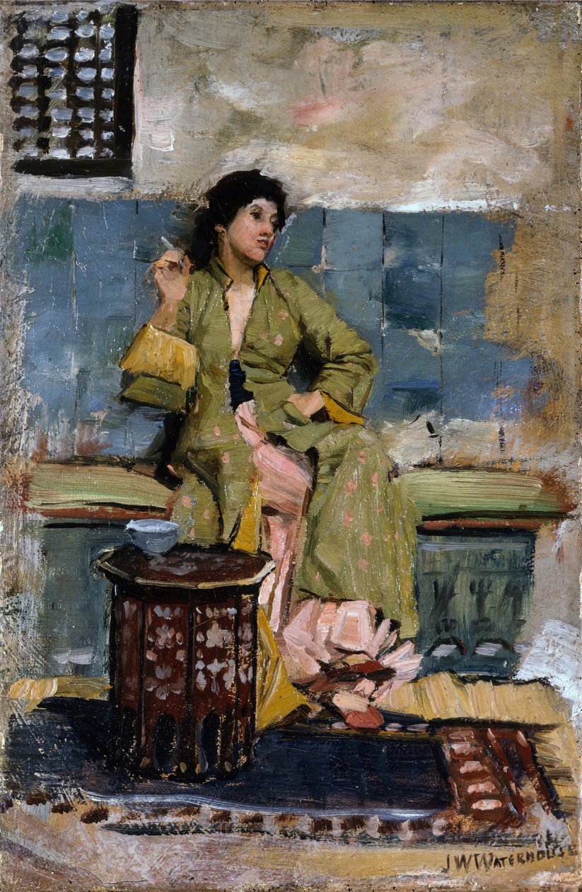 东方回忆》，约1874年（布面油画） 作者 约翰·威廉姆·沃特豪斯